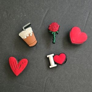 🦋 Kids Shoe Charms - Red and Black